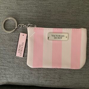 Victoria's Secret Pink and White Striped Pouch
